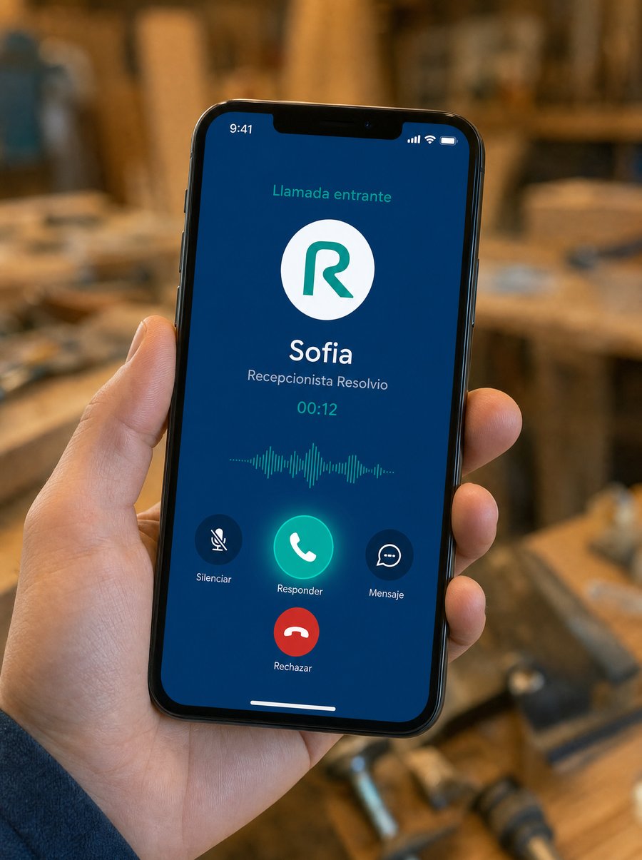 Pantalla de llamada con Sofia contestando